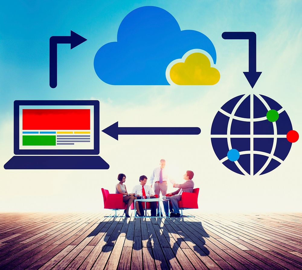 Cloud Computing Data Information Network Concept