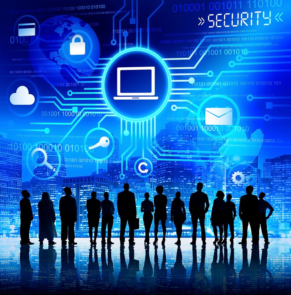 Group of Business People Being Aware of Information Security