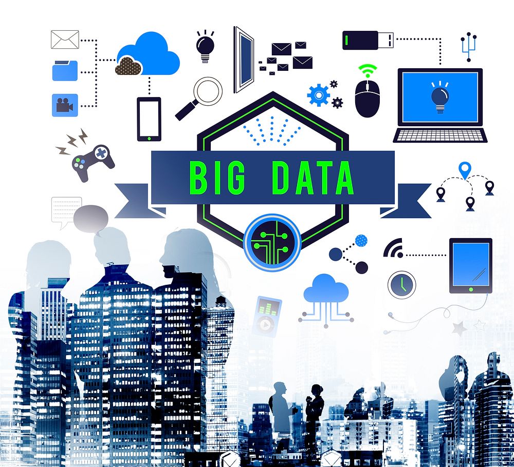 Big Data Connect Technology Gadget Concept