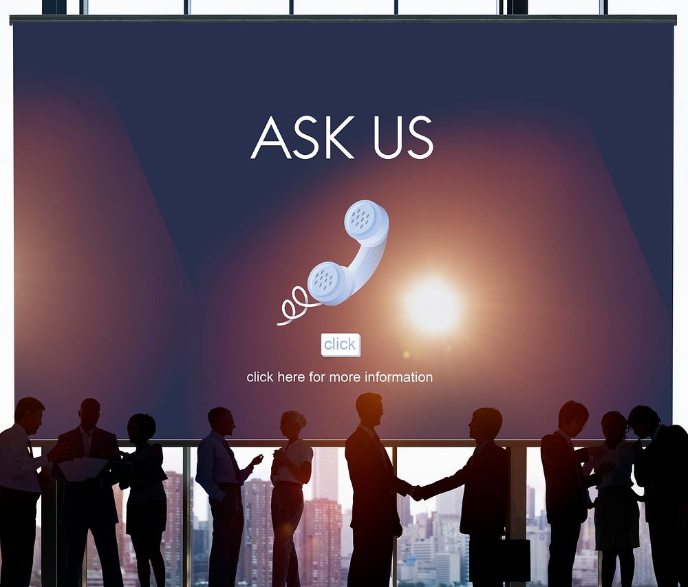 Ask Us Care Contact Customer Information Advice Concept