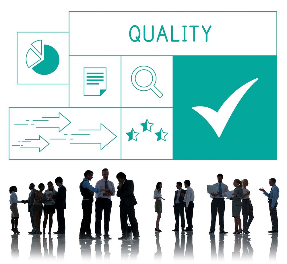 People with illustration of quality product warranty assurance
