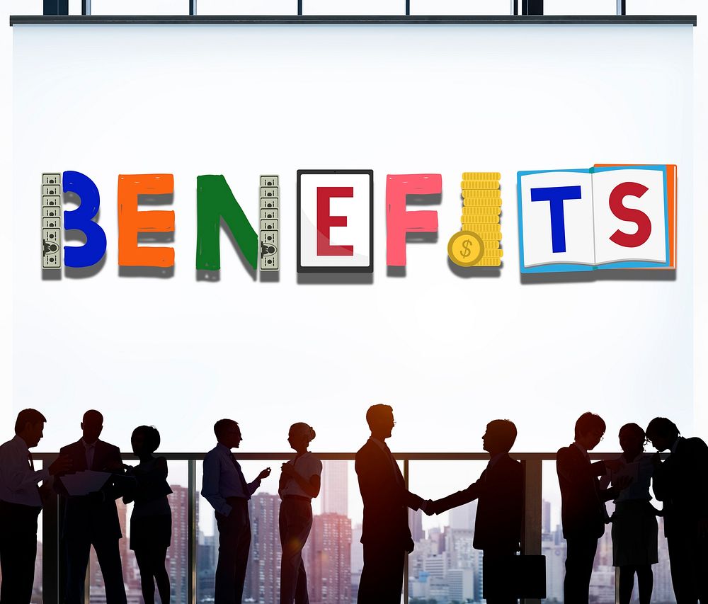 Benefits Advantage Assests Bonus Wages Concept