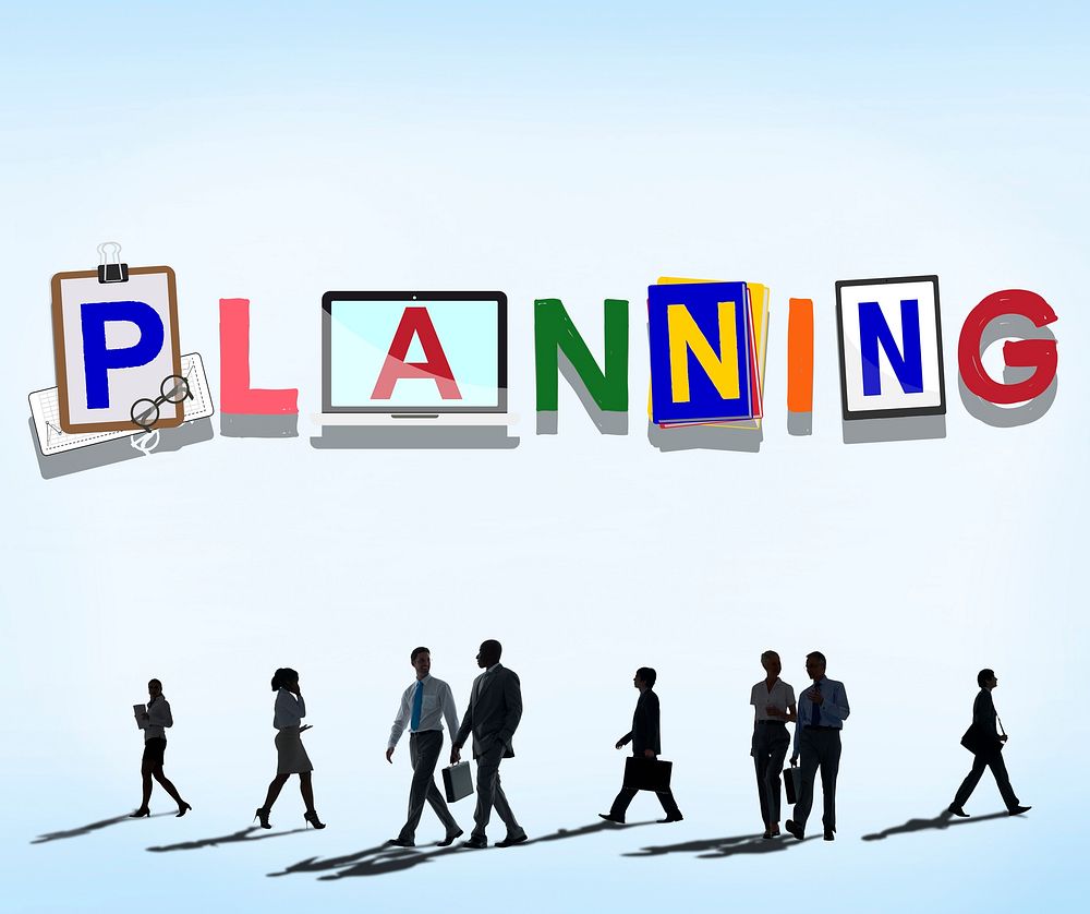 Planning Colorful Word Plan Strategy Business Concept