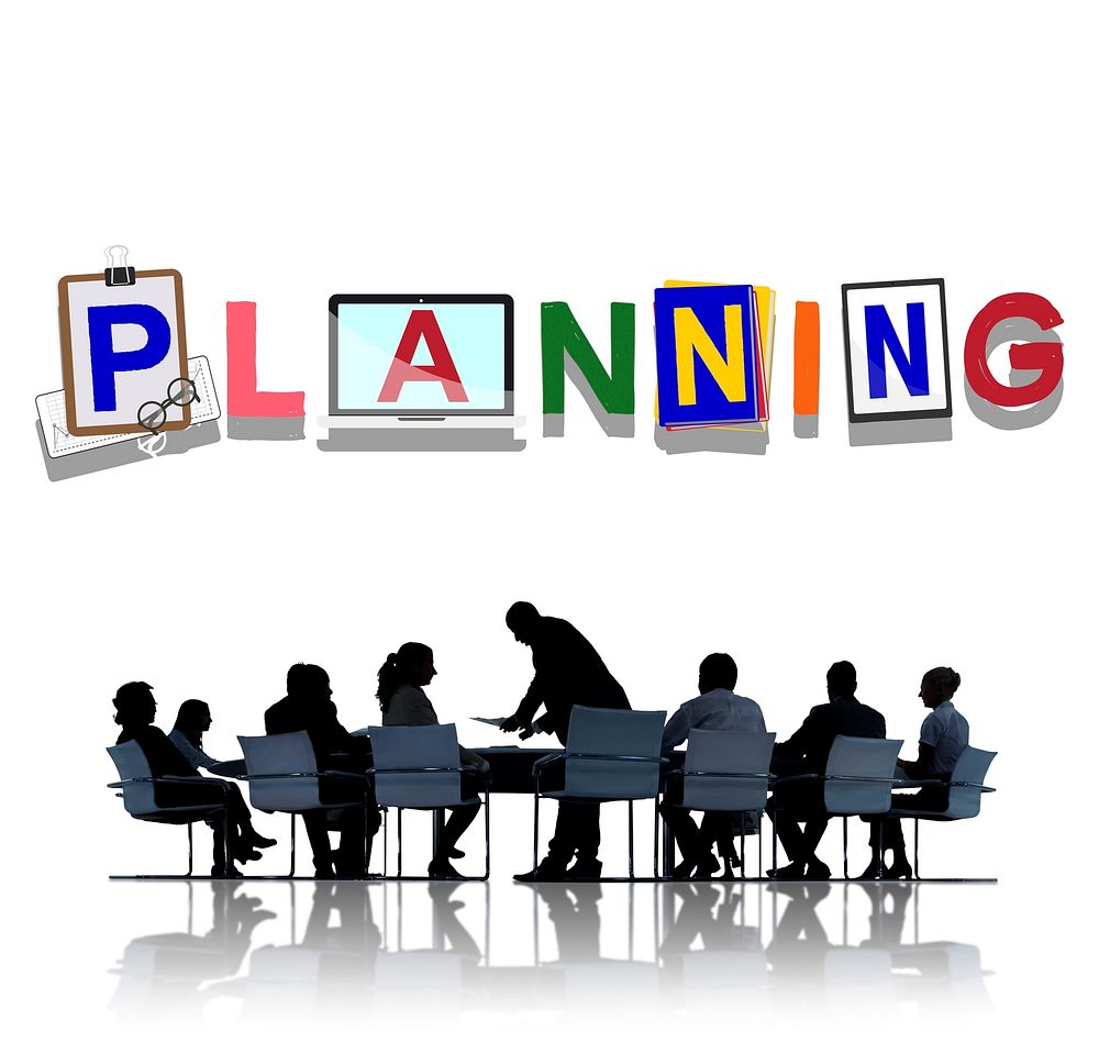 Planning Colorful Word Plan Strategy Business Concept