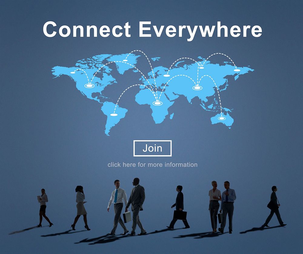 Connect Everywhere Networking Access Social Concept