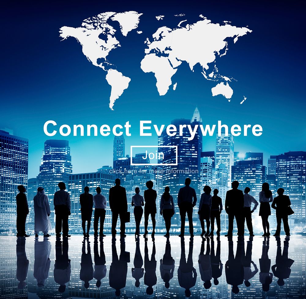 Connect Everywhere Networking Access Social Concept