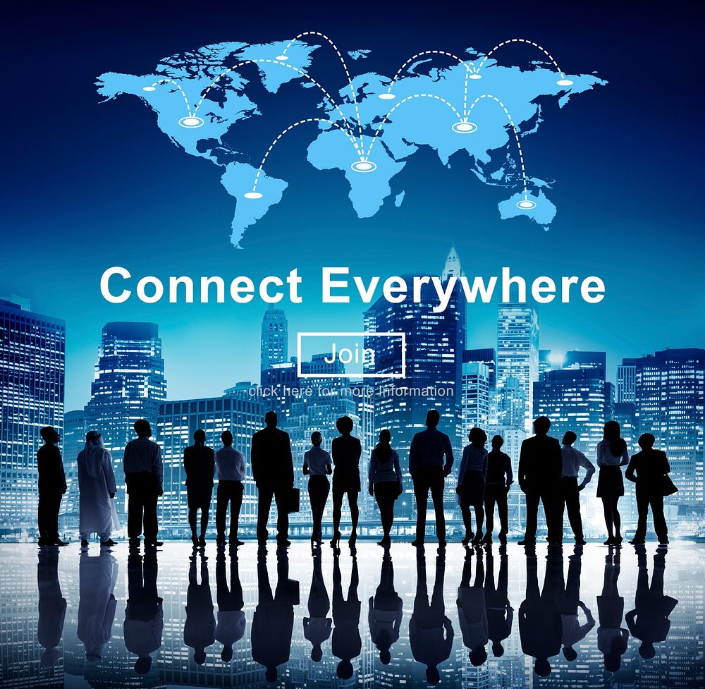 Connect Everywhere Globalization Interconnection Communication Concept