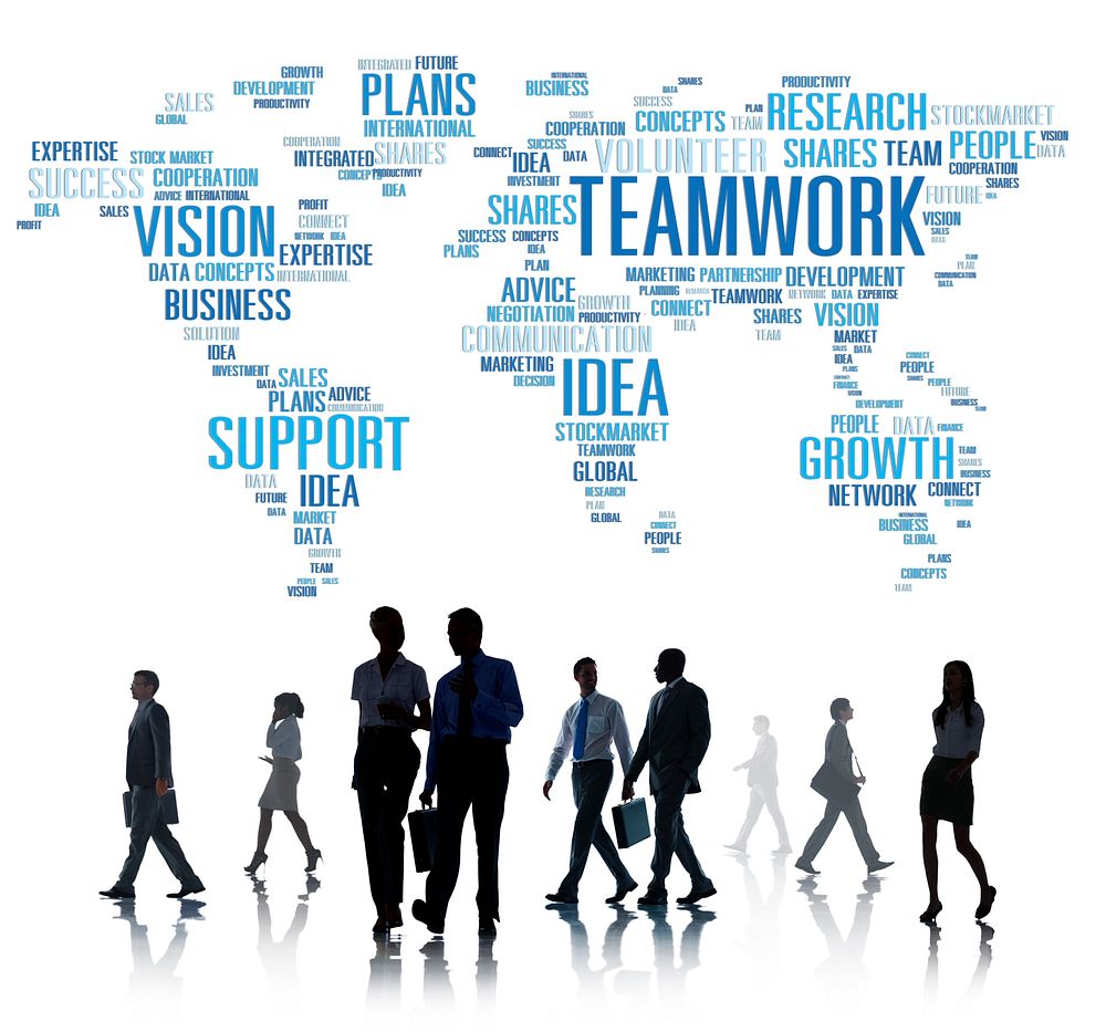 Global Business People Commuter Walking Teamwork Concept