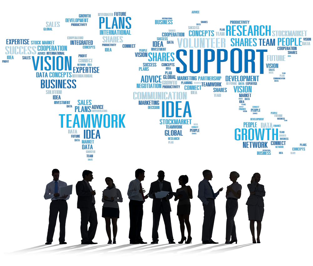 Global Business People Meeting Support Teamwork Concept