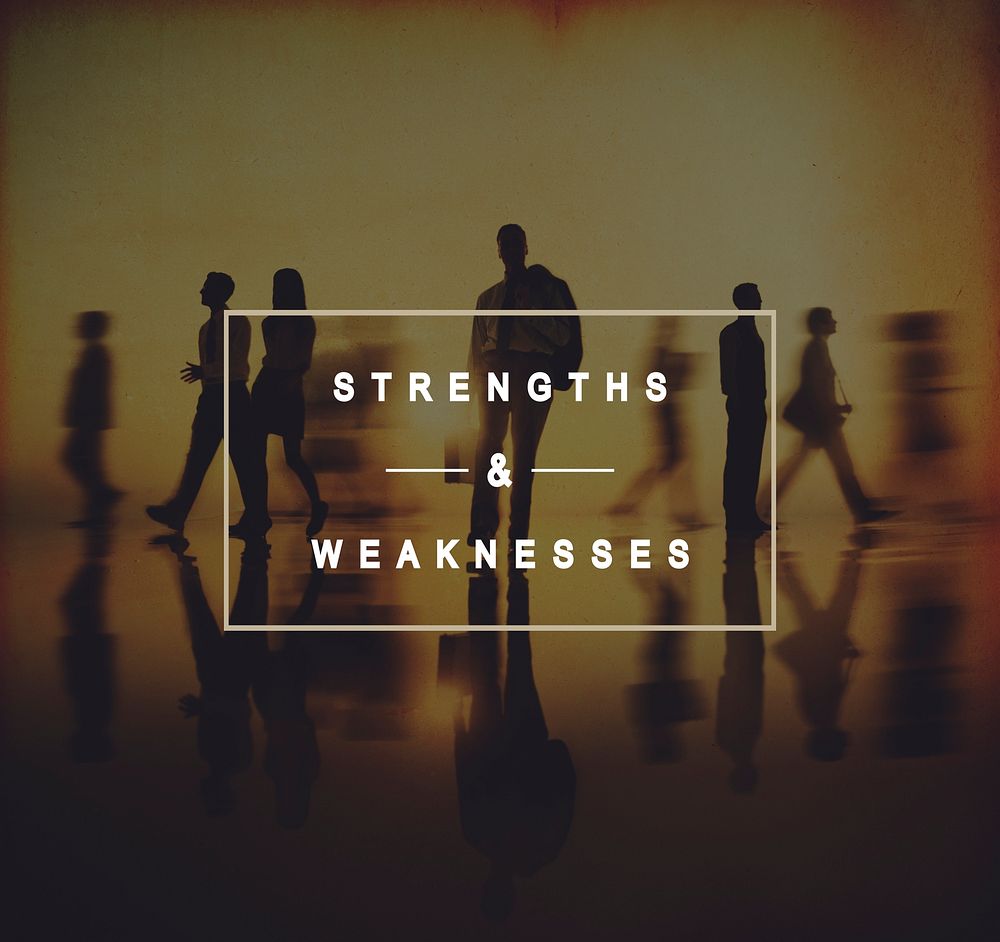 Strengths and Weaknesses SWOT Opportunities Threats Concept