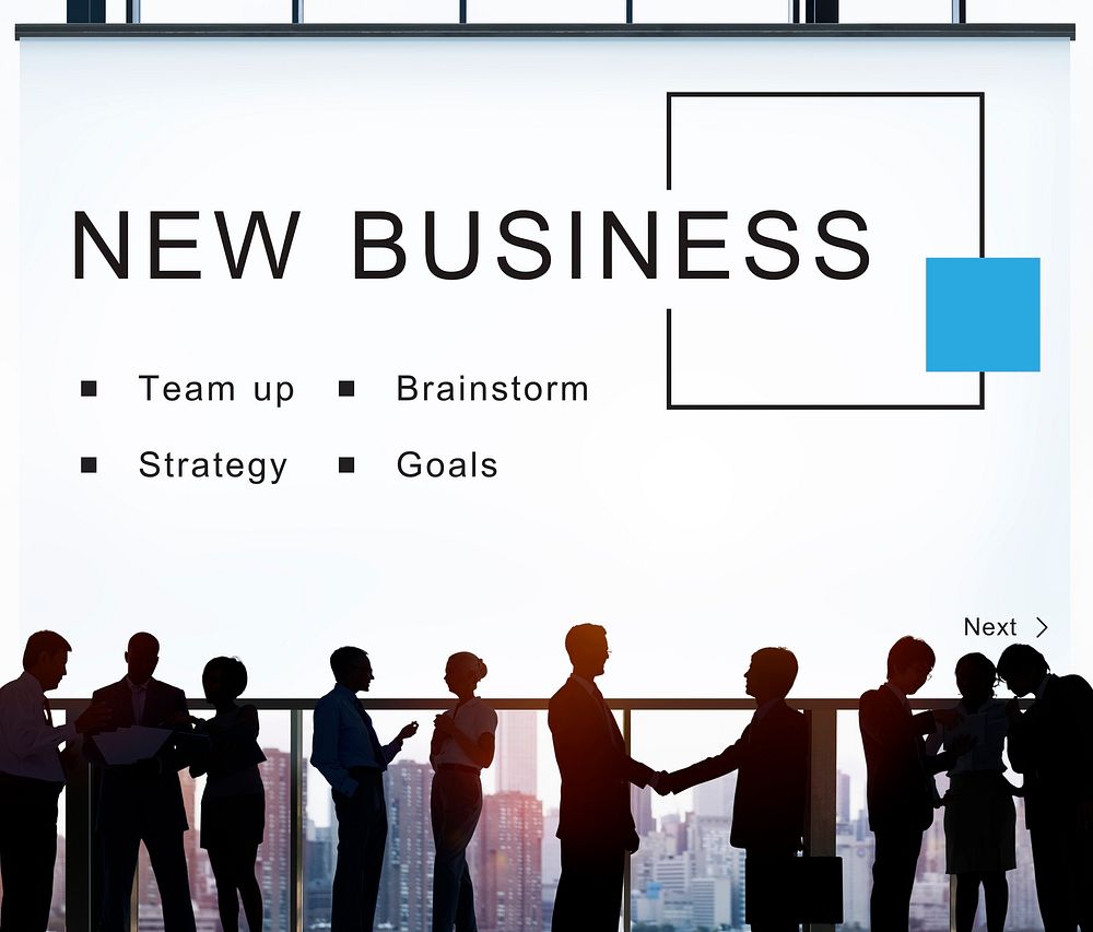 New Business Startup Strategy Goals Concept