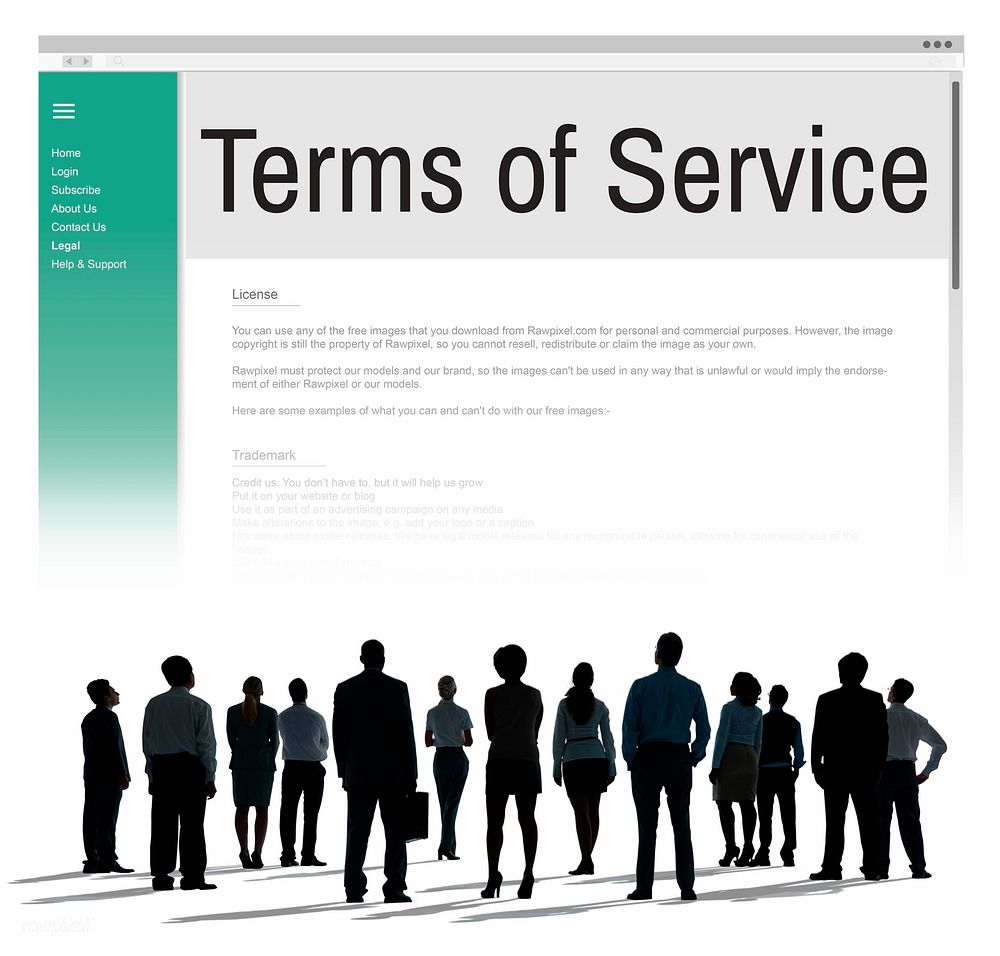 Terms of Service Conditions Rule Policy Regulation Concept