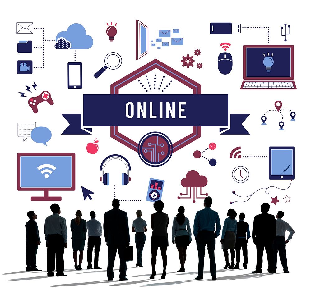 Online Devices Share Socialize Computer Concept