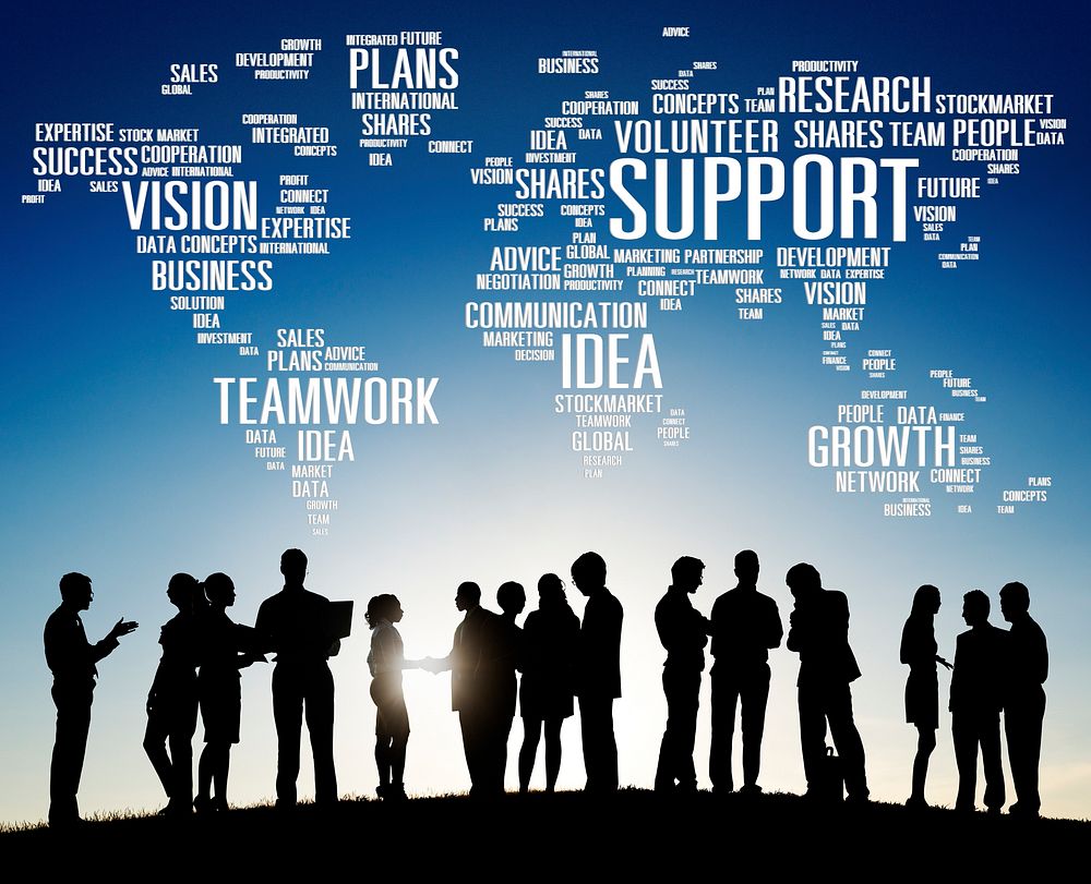 Support Idea Plans Vision Buiness Growth Global Concept