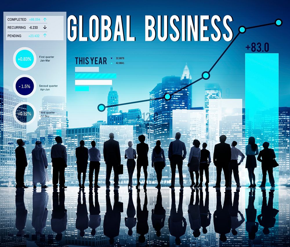 Global Business Data Analysis Statistics Concept