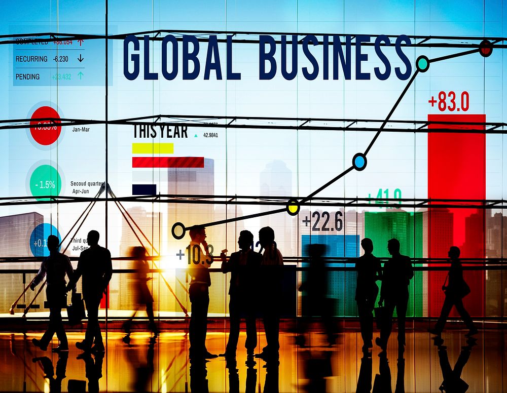 Global Business Data Analysis Statistics Concept