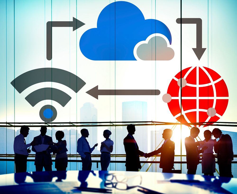 cloud, handshake, technology, cloud computing