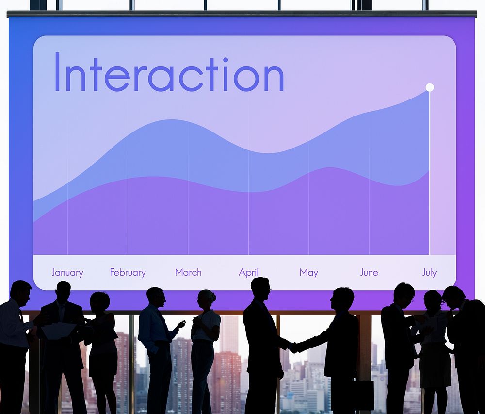 Interaction Connection Statistics Chart Concept