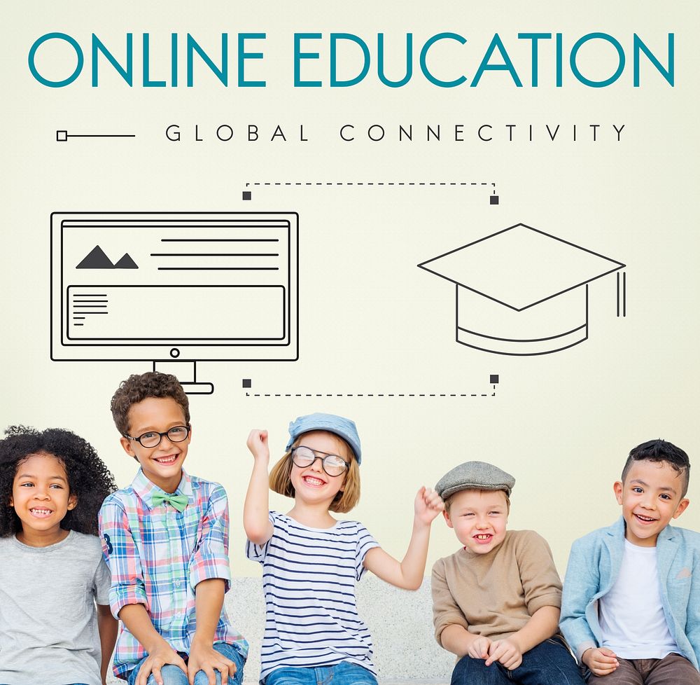 Online Education Global Connectivity Graphic Concept