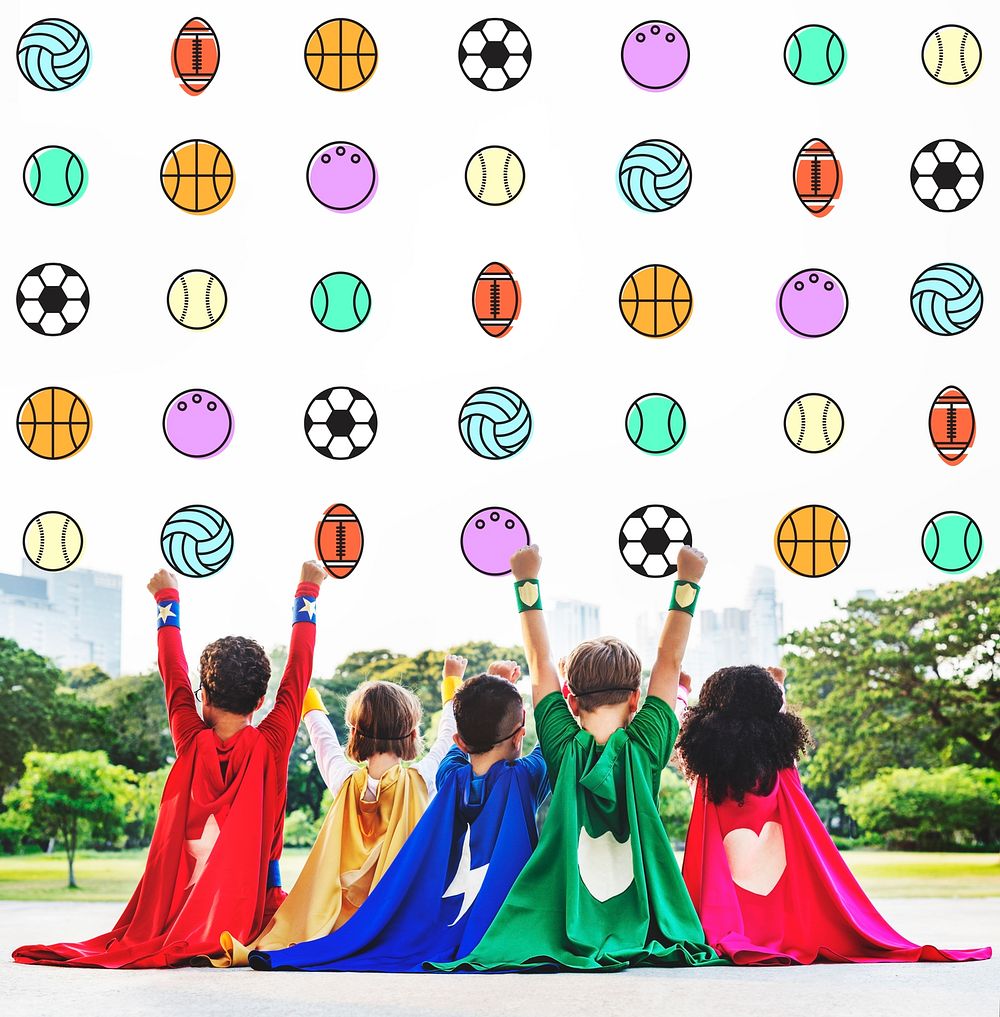 Kids Games Ball Sport Graphics Concept