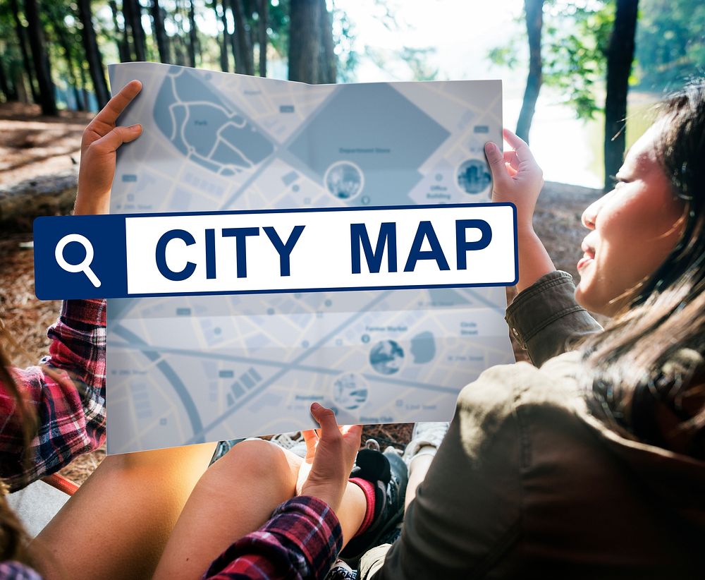 City Map Destination Route Way Route Concept