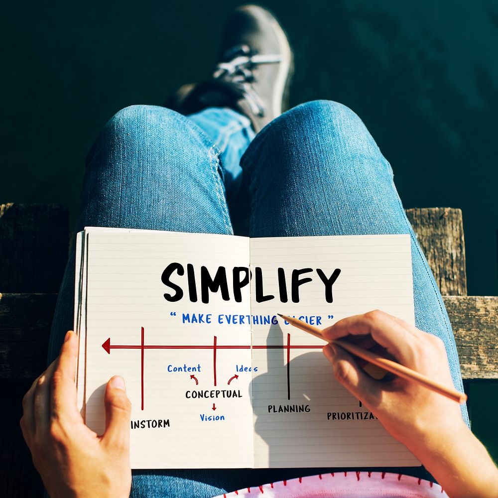 Simplify Brainstorming Planning Vision Arrow