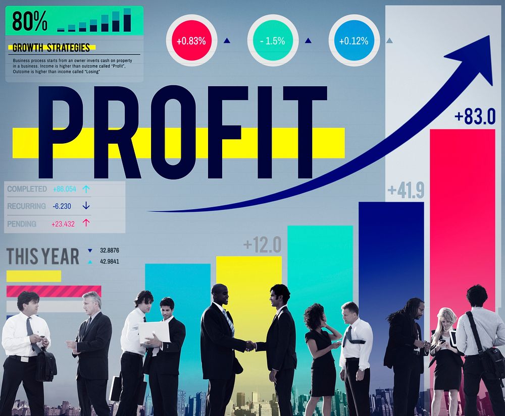 Profit Finance Data Analysis Money Accumulation Concept