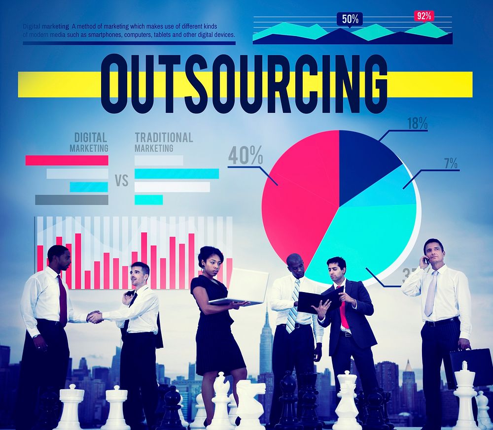 Outsourcing Recruitment Strategy Marketing Business Concept