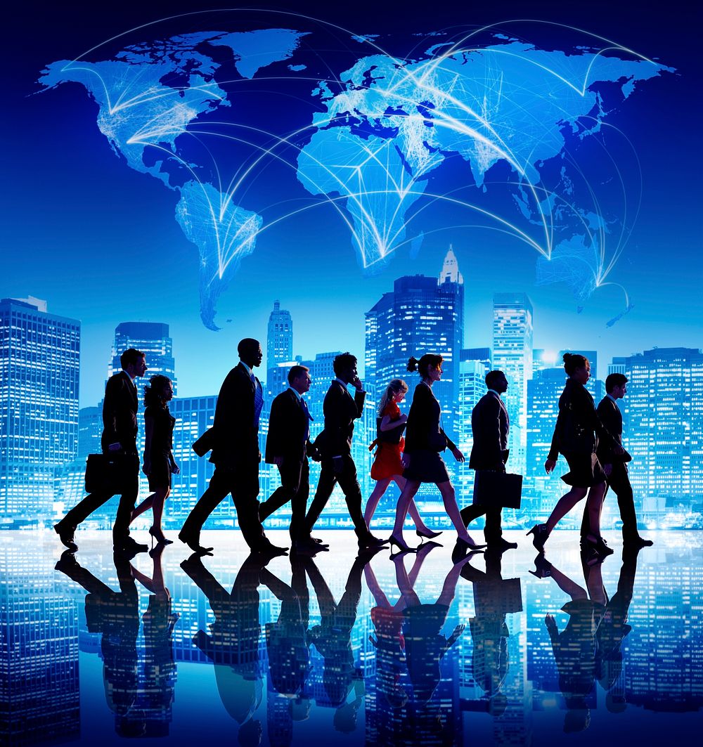 Global Business People Corporate Walking City Concept