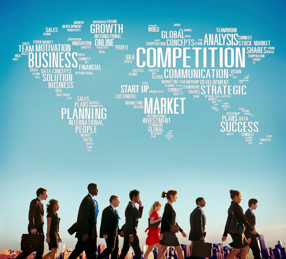 Global Competition Business Marketing Planning Concept