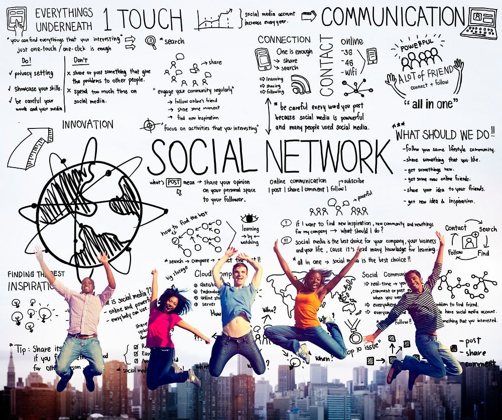 Social Network Media Technology Board Concept
