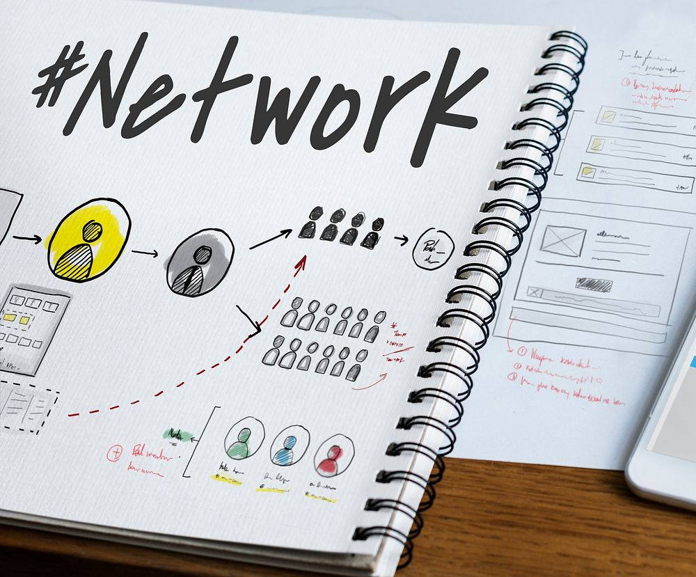 Process Network Workflow Teamwork Infographic