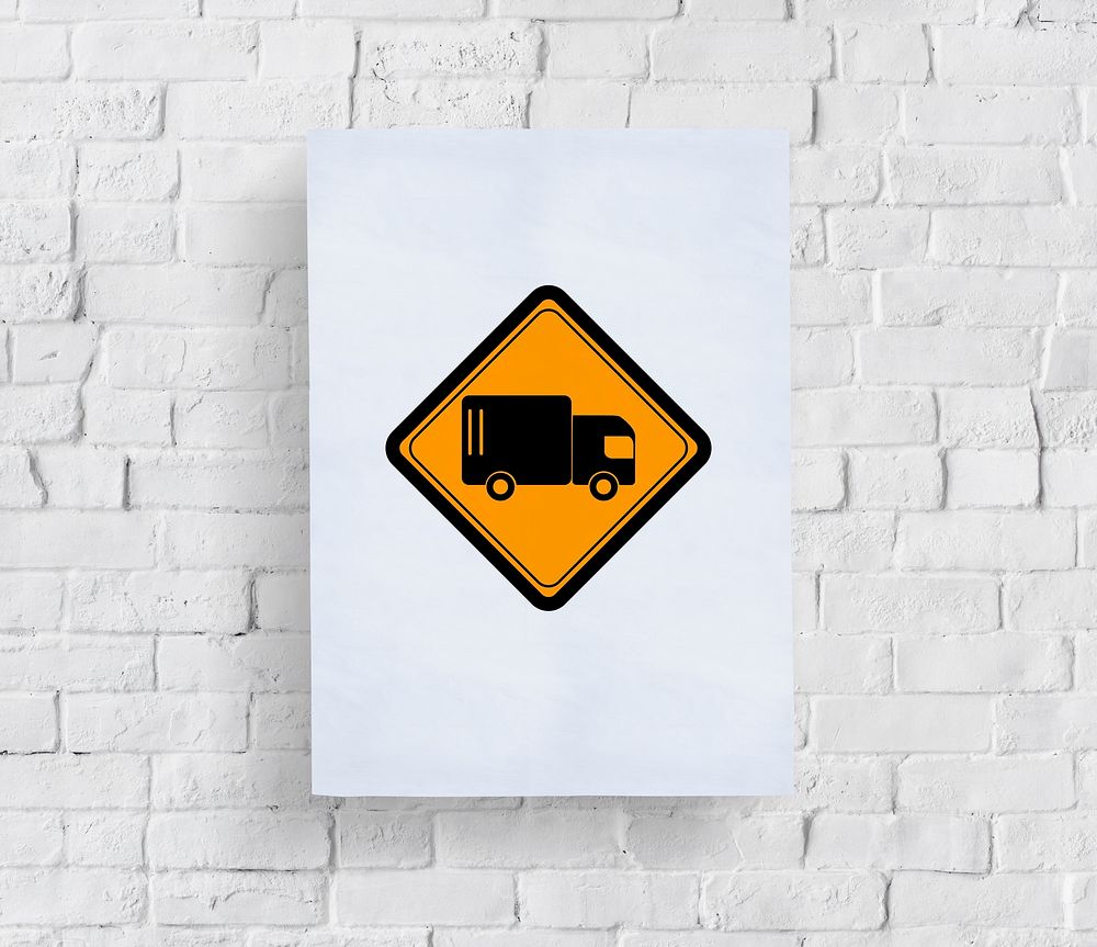 Truck Lorry Logistic Transportation Sign