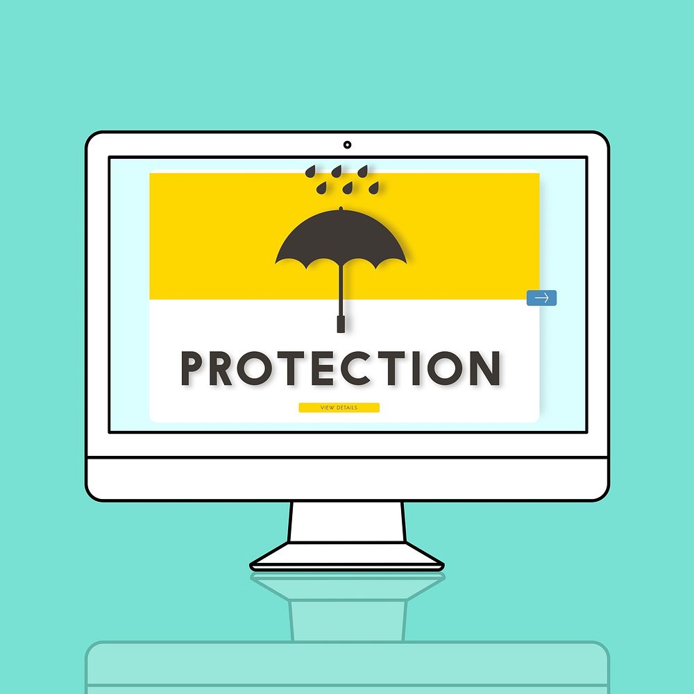 Umbrella Rain Protection Graphic Concept