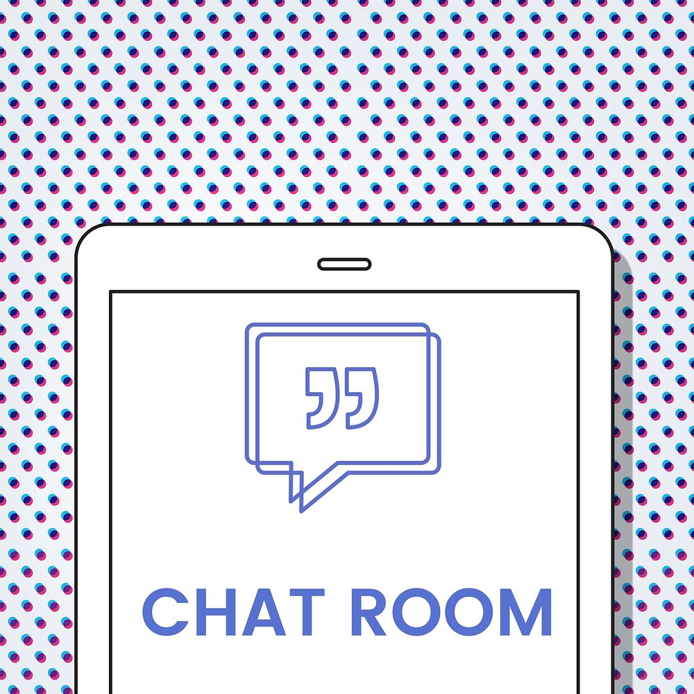 Chat Room Speech Bubble with Quotation Mark