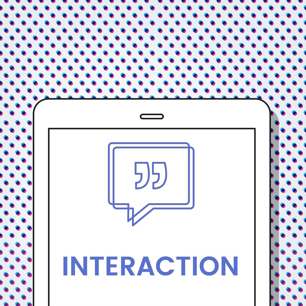 Interaction Speech Bubble with Quotation Mark