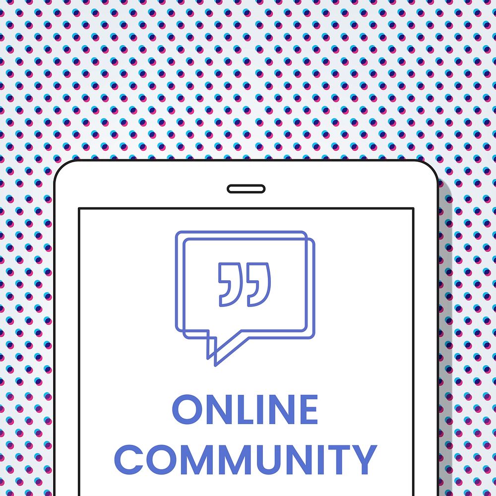 Online Community Speech Bubble with Quotation Mark