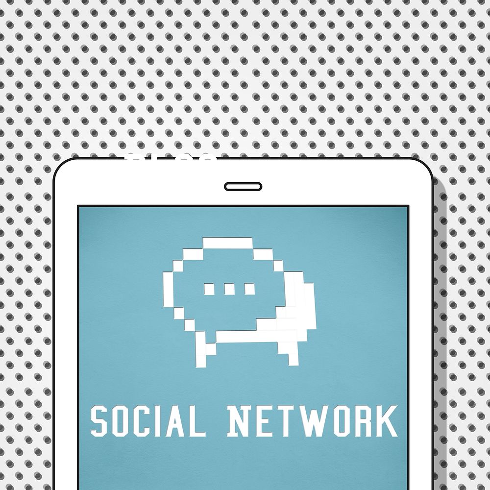 Social Media Blog Chat Icon Concept