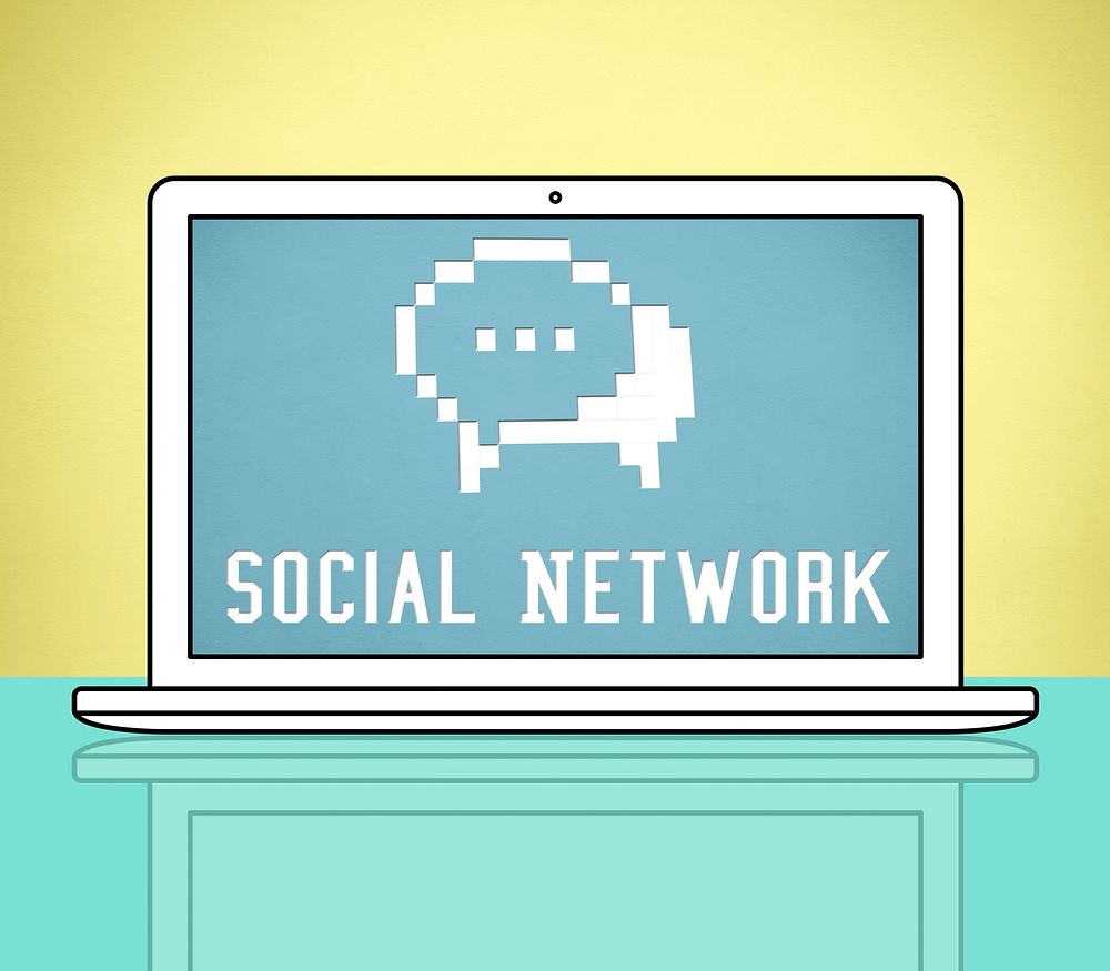Social Media Blog Chat Icon Concept