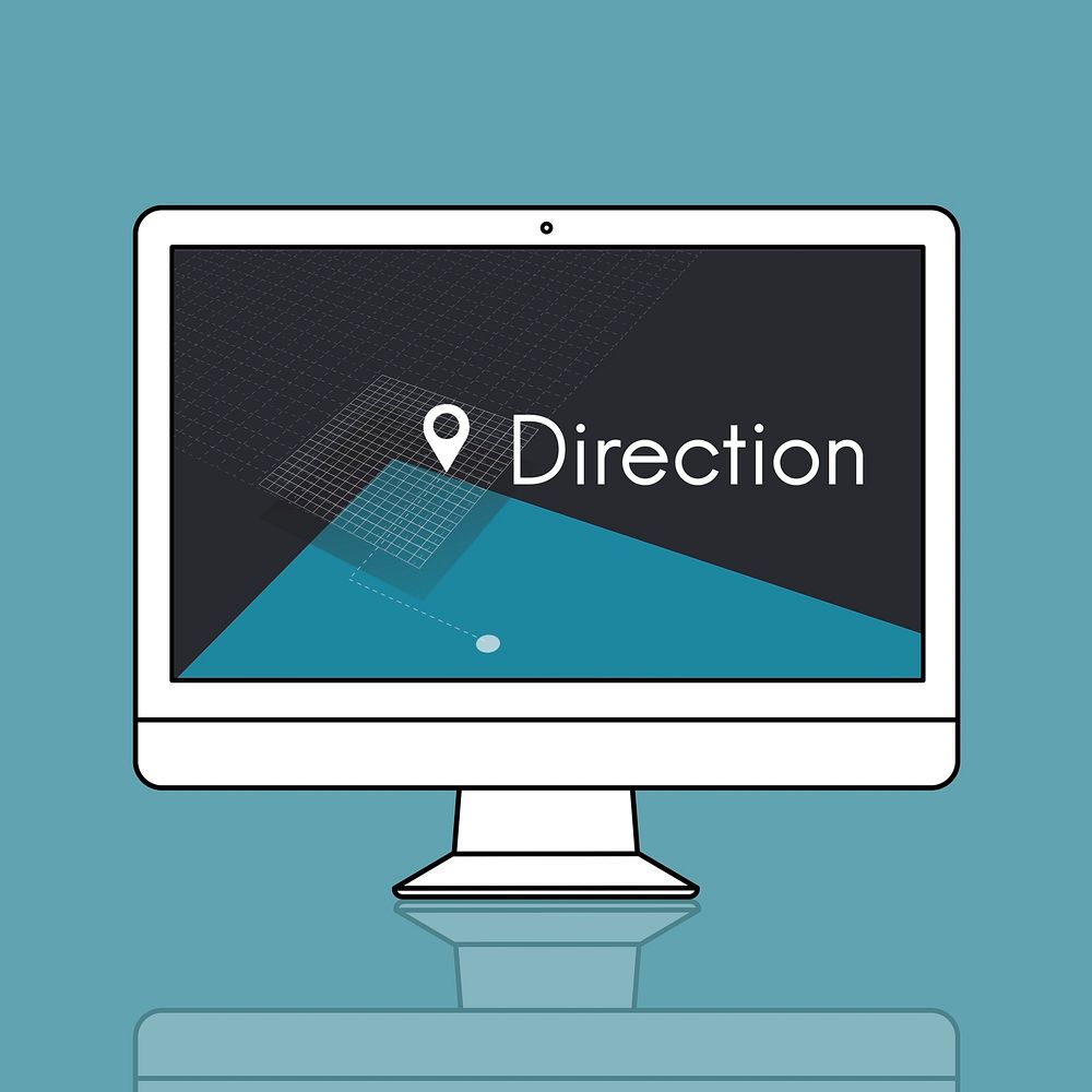 Direction Find Route Navigation Concept