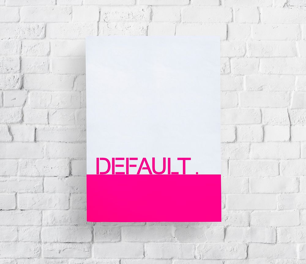 Default Word Paper Brick Wall Concept