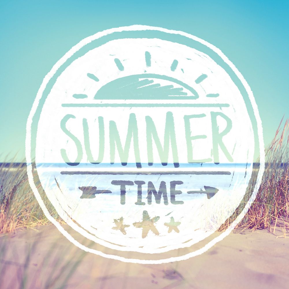 Summer Quote on Beach Background