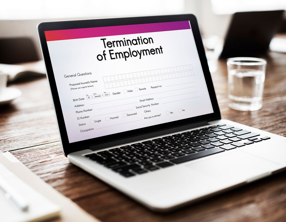 Termination Employment Job Form Concept