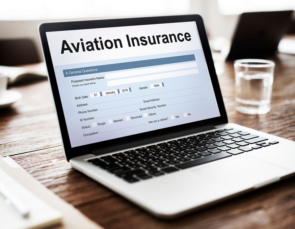 Aviation Flight Insurance Form Concept