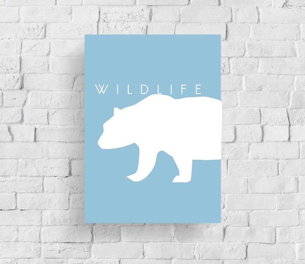 Animal Wildlife Word with Bear Graphic