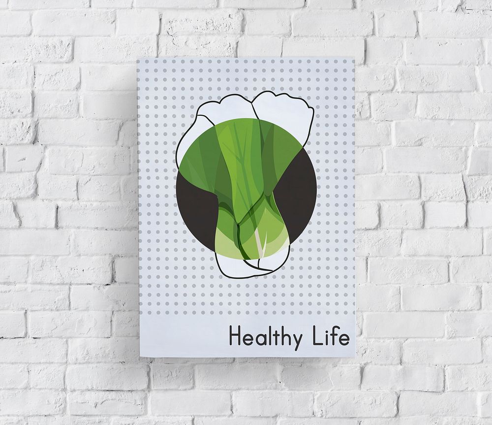 Healthy Eating Food Lifestyle Organic Wellness Graphic