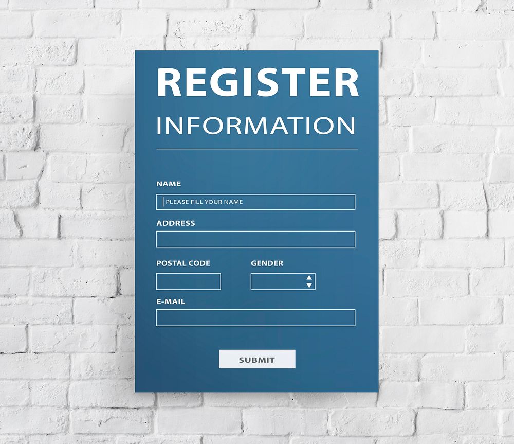 Register Information Apply Signup Concept