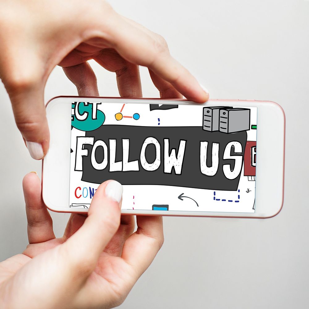 Follow us Social Media Connection Followers Concept