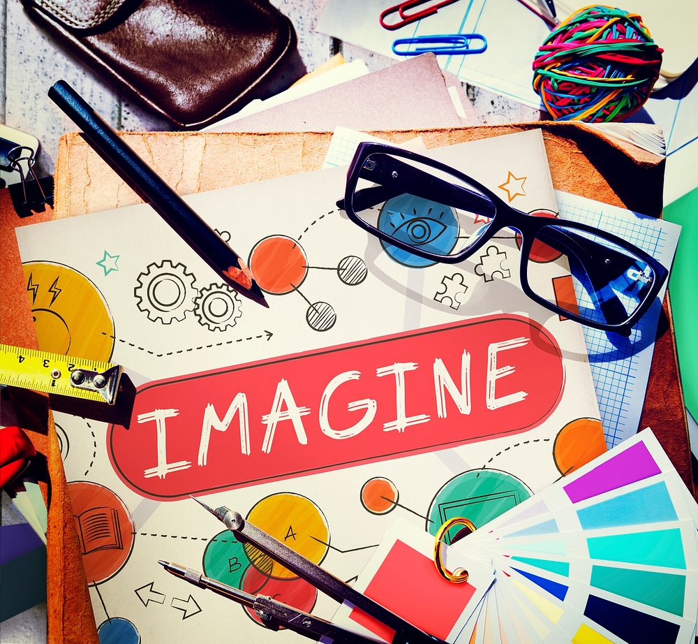 Imagine Imagination Expect Creative Icons Concept