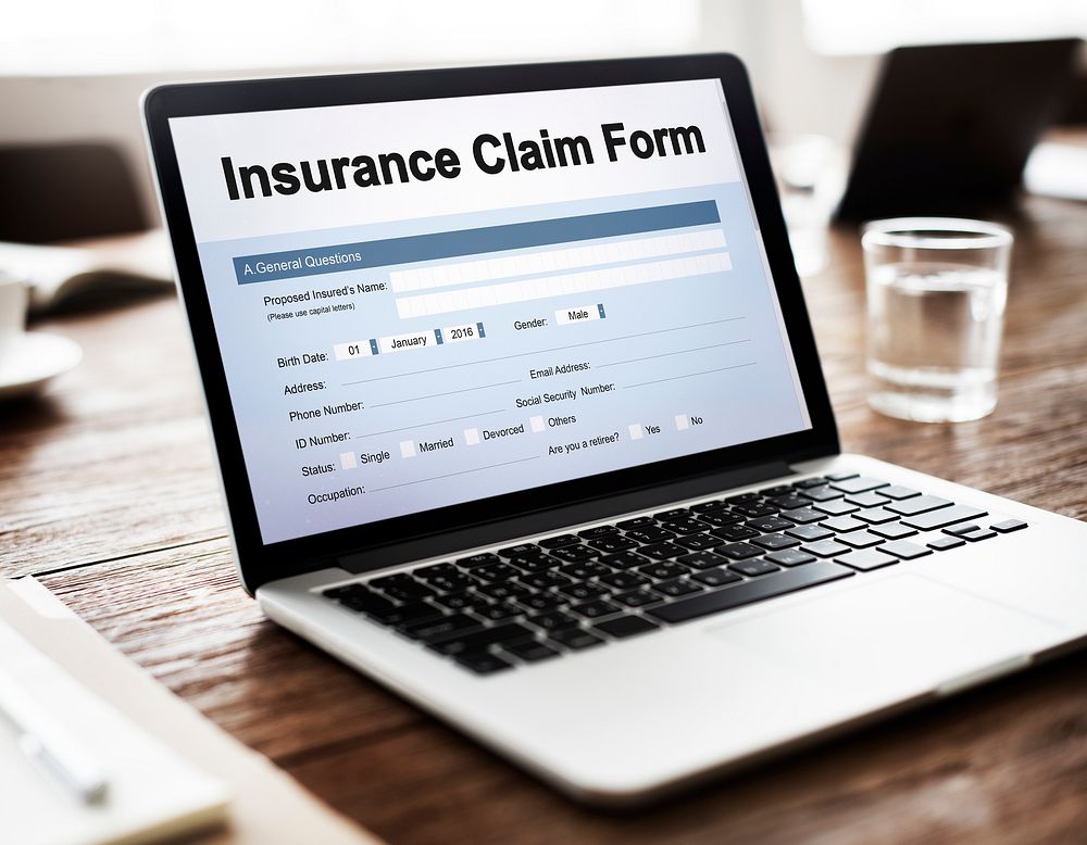Insurance Claim Form Document Application Concept